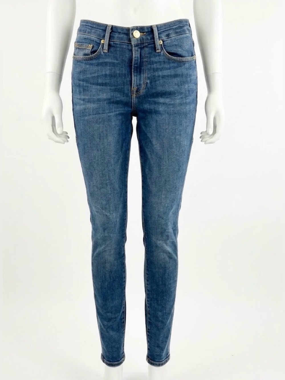 Good‎ American Medium Blue High-Rise Skinny Jeans size 25